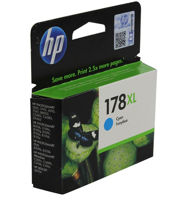 Струйный картридж Hewlett-Packard CB323HE (HP 178XL) Cyan