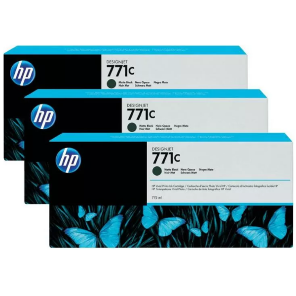 Струйный картридж Hewlett Packard B6Y37A (HP 771C) Photo Black в тройной упаковке