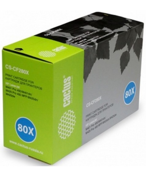 Cовместимый Картридж Cactus CF280X (HP80X) Black