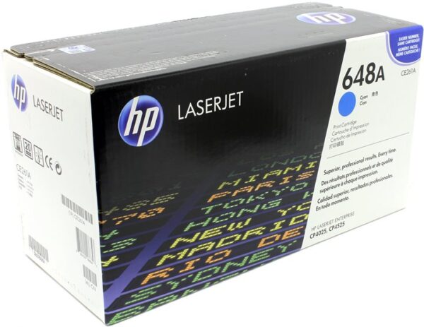 Лазерный картридж Hewlett Packard CE261A (HP 648A) Cyan