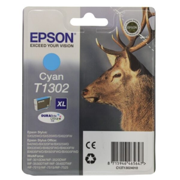 Струйный картридж Epson T1302 Cyan (C13T13024012)