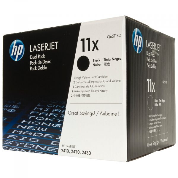 Двойная упаковка лазерный картридж повышенной емкости Hewlett Packard Q6511XD (HP 11X) Black