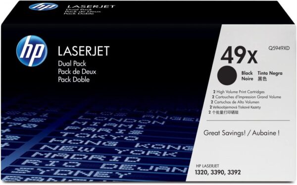 Лазерный картридж двойная упаковка Hewlett Packard Q5949XD (HP 49X) Black