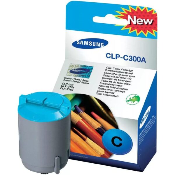 Лазерный картридж Samsung CLP-C300A Cyan