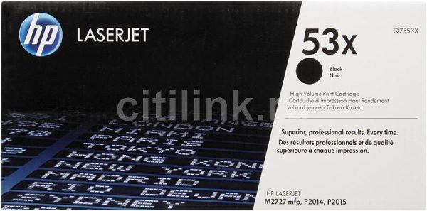 Лазерный картридж Hewlett Packard Q7553X (HP 53X) Black уценка